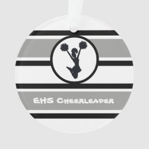 Personalisiertes Silber und schwarze Ornament