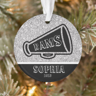 Personalisiertes Silber- und Schwarzwurzelt Ornament