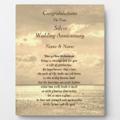 Personalisiertes Silberhochzeitgedicht Fotoplatte (Vorderseite)