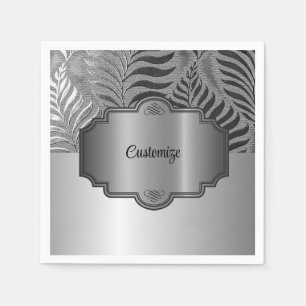 Personalisiertes Silberleaf Motif 3 Serviette