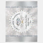 Personalisiertes Silberner Jahrestag Geschenke für Fleecedecke (Vorderseite)