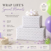 Personalisiertes silbernes Blumen-Geschenkpapier Geschenkpapier