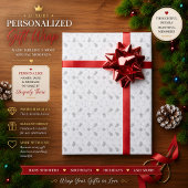 Personalisiertes silbernes Blumenverpackungspapier Geschenkpapier