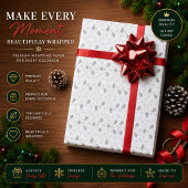 Personalisiertes silbernes Blumenverpackungspapier Geschenkpapier