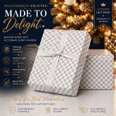 Personalisiertes silbernes Punkte-Wrap-Papier Geschenkpapier
