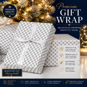 Personalisiertes silbernes Punkte-Wrap-Papier Geschenkpapier