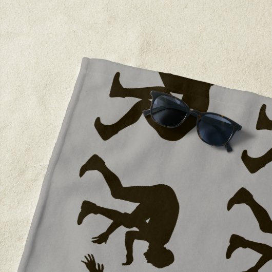 Personalisiertes Silhouette Wresters Badetuch (Beispiel)