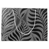 Personalisiertes Silver Leaf Motif Große Geschenktüte (Rückseite)