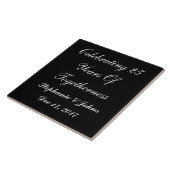 Personalisiertes Silver Wedding Anniversary Displa Fliese (Seite)