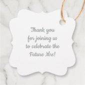 Personalisiertes Silver Wedding Brautparty Geschenkanhänger (Rückseite)