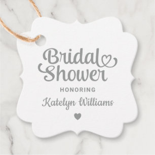 Personalisiertes Silver Wedding Brautparty Geschenkanhänger