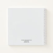 Personalisiertes Silver White Sketch Book Notizblock (Rückseite)