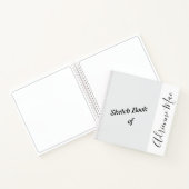 Personalisiertes Silver White Sketch Book Notizblock (Innenseite)