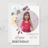 Personalisiertes Simple Birthday Stilvolles Fun Fo Karte (Vorderseite)