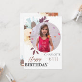 Personalisiertes Simple Birthday Stilvolles Fun Fo Karte (Vorderseite/Rückseite Beispiel)