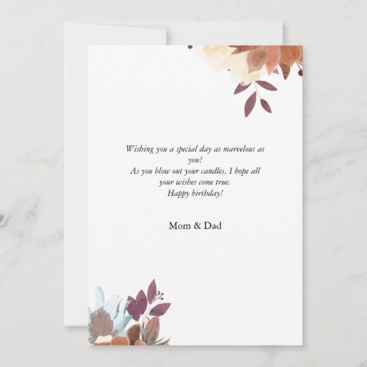 Personalisiertes Simple Birthday Stilvolles Fun Fo Karte (Rückseite)