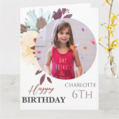 Personalisiertes Simple Birthday Stilvolles Fun Fo Karte (Gelbe Blume)