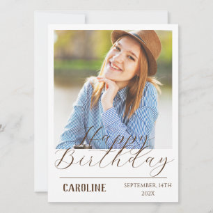 Personalisiertes Simple Birthday Stilvolles Fun Fo Karte