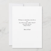 Personalisiertes Simple Birthday Stilvolles Fun Fo Karte (Rückseite)