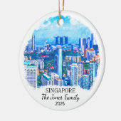 Personalisiertes Singapur City Ornament, Singapur Keramik Ornament (Links)