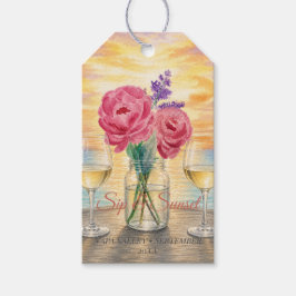 Personalisiertes Sip & Sunset-Wochenende-Willkomme Geschenkanhänger