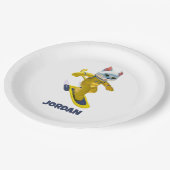 Personalisiertes Skateboard-Magnet Pappteller (Schrägansicht)