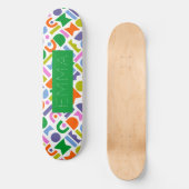 Personalisiertes Skateboard mit farbigen geometris (Vorderseite)