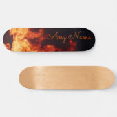 Personalisiertes Skateboard mit Flammen-Design (Horizontal)
