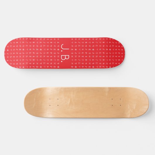 Personalisiertes Skateboard mit Monogram & Runic S (Horizontal)