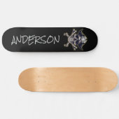 Personalisiertes Skateboard mit Piratenknochen (Horizontal)