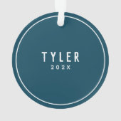 Personalisiertes Skateboarder Keepake Ornament (Rückseite)