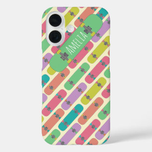 Personalisiertes Skateboardmuster iPhone 16 Hülle