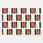 Personalisiertes Skateboardmuster Geschenkpapier Set (Vorderseite)