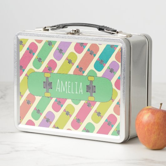 Personalisiertes Skateboardmuster Metall Brotdose (Beispiel)