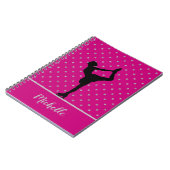 Personalisiertes Skater- und Sternmuster rosa Notizblock (Linke Seite)