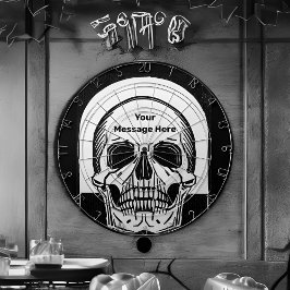 Personalisiertes Skelett Geburtstags-Halloween-Par Dartscheibe