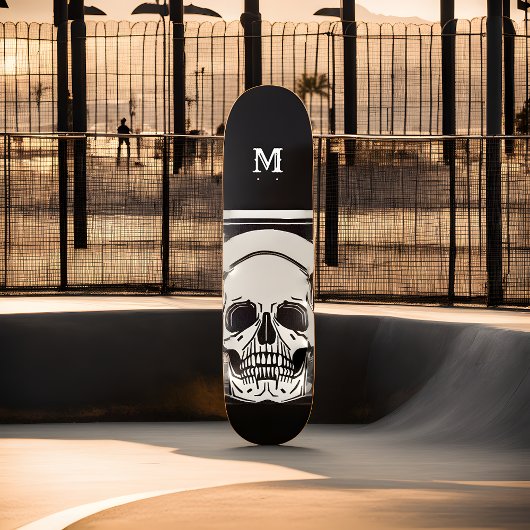 Personalisiertes Skelett Geburtstags-Halloween-Par Skateboard
