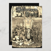 Personalisiertes Skelett Halloween-Party Einladung (Vorne/Hinten)