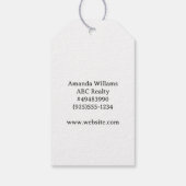 Personalisiertes Skelett Vintag Halloween Geschenkanhänger (Rückseite)