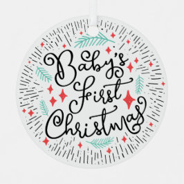 Personalisiertes Sketch Baby Ornament Aus Metall