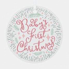 Personalisiertes Sketch Baby's First Metal Ornament Aus Metall