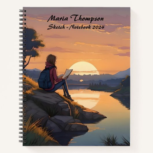 Personalisiertes Sketch Travel Notebook Journal-Ta Notizblock (Vorderseite)