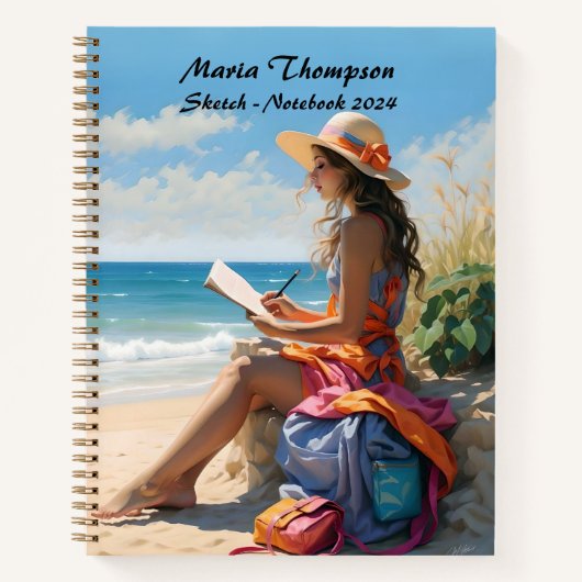 Personalisiertes Sketch Travel Notebook Journal-Ta Notizblock (Vorderseite)