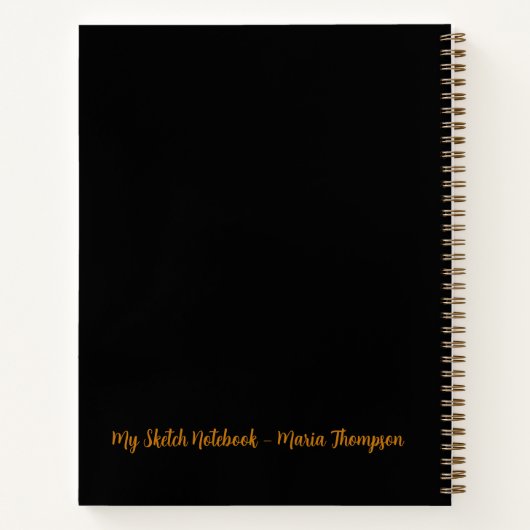 Personalisiertes Sketch Travel Notebook Journal-Ta Notizblock (Rückseite)