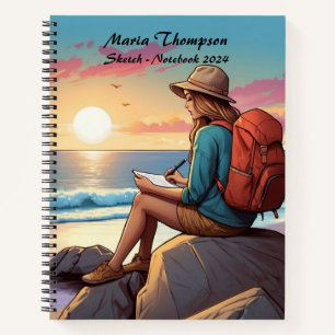 Personalisiertes Sketch Travel Notebook Journal-Ta Notizblock