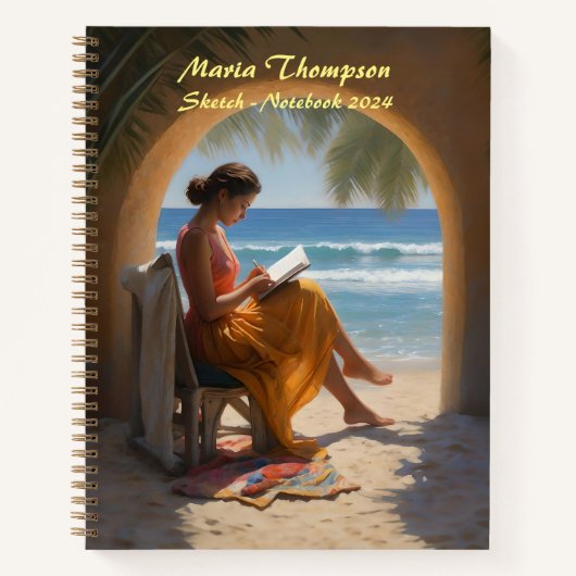 Personalisiertes Sketch Travel Notebook Journal-Ta Notizblock (Vorderseite)