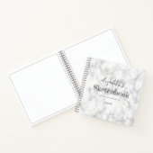 Personalisiertes Sketchbook des White Gray Marble Notizblock (Innenseite)