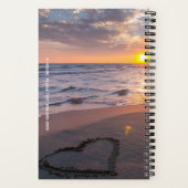 Personalisiertes Sketchbook Ihr Name Beach Sunset Notizblock (Rückseite)