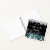 Personalisiertes Sketchbook Ihr Name Elegantes Skr Notizblock (Innenseite)