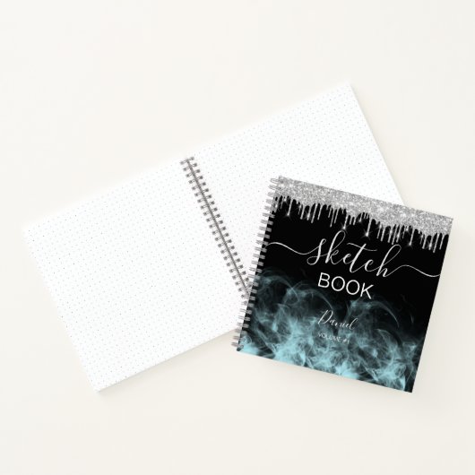 Personalisiertes Sketchbook Ihr Name Elegantes Skr Notizblock (Innenseite)